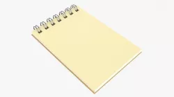 Notebook pad with spiral 02 flipped 3D model
