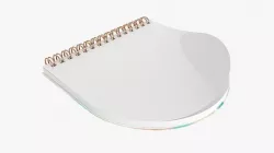 Notebook pad with spiral 03 flipped 3D model