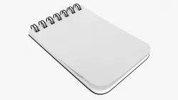 Notebook pad with spiral 04 flipped 3D model