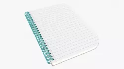 Notebook pad with spiral 05 flipped 3D model