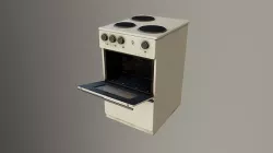 Old Electric Stove Low-poly 3D model