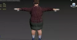 old lady Low-poly 3D model