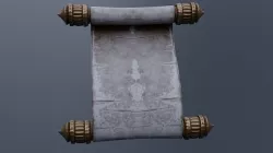 Old Paper Scroll Low-poly 3D model