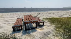 out door chair and table  3D model