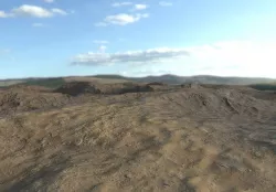 PBR Detailed DESERT Valley Landscape AND printable Low-poly 3D model
