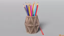 Pencils Pencil Holder Low-poly 3D model