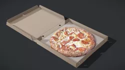 Perfect Pizza Scanned Box PBR GameReady Low-poly 3D model