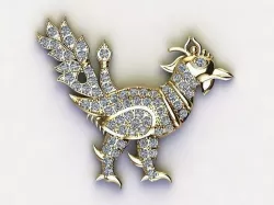 Phoenix Pendant New design cad file 2021 3D model