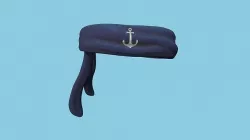 Pirate Bandana 02 - Blue - Character Costume Low-poly 3D model