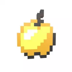 Pixel Apple v1 002 Low-poly 3D model