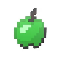 Pixel Apple v1 003 Low-poly 3D model
