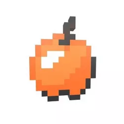 Pixel Apple v1 011 Low-poly 3D model