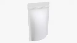 Plastic pouch bag food packing 3D model