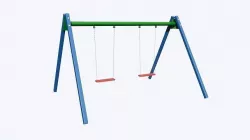 Playground metal swing Hustawka Metalowa Plac Zabaw 3D model