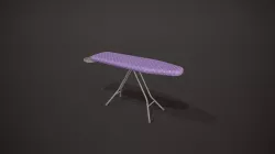 Purple and White Spots Ironing Board Low-poly 3D model