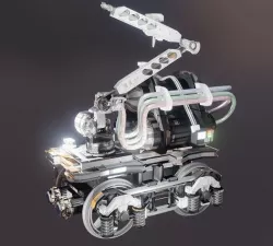 Rail Line Spray Painter Robot Design 3D model