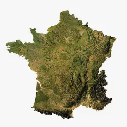 Relief map of France 3D model 3D model