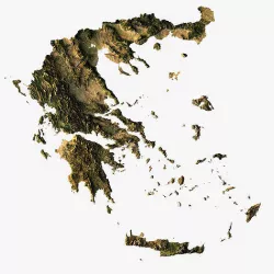 Relief map of Greece 3D model 3D model