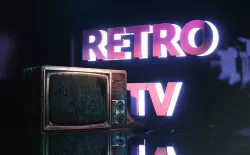Retro Television Low-poly 3D model