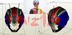 Riderman helmet remake 3D model