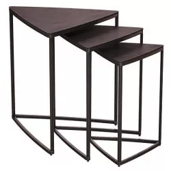 River Antique Rust Nesting Tables Crate and Barrel 3D model