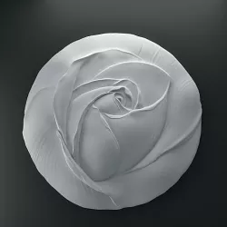 Rose bas-relief 3D model