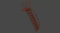 Rusty Ladder Low-poly 3D model