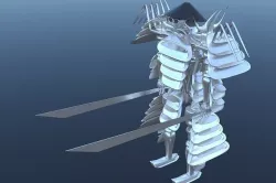 Samurai Robot Cyborg Ninja SciFi Game Character 3D model