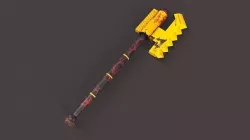 Sci-Fi Axe Low-poly 3D model