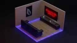 Sci fi recording studio 3D model