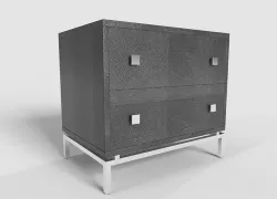 Shagreen Embossed Nightstand Low-poly 3D model