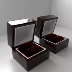 Small and Big Wood Ring Box 3D model
