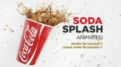 Splash Coca Cup 3D model