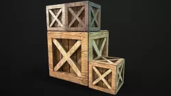 Storage Boxes - Game ready - props -  Low-poly 3D model  Low-poly 3D model