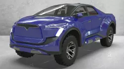 TESLA Pickup Model P concept by emrEHusmen LOWPOLY Low-poly 3D model