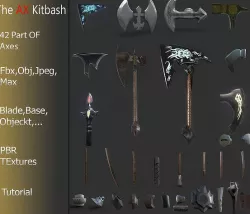 The Axe Kitbash Anf 42 Parts And Tutorial 3D model