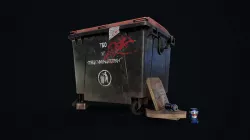 Urban Old Trash Can  Low-poly 3D model PBR Textures Low-poly 3D model