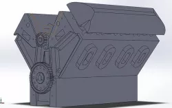 V8 basic showcase 3D model
