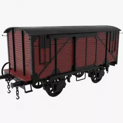 Wooden Train Carriage 3D model