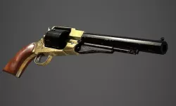 1858 Remington Revolver Low-poly 3D model