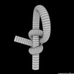 2 half hitches knot Low-poly 3D model