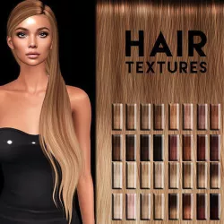 32 Realistic Hair Textures for 3d MODELS Texture