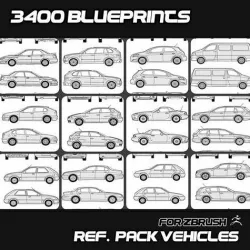3400 BLUEPRINTS VEHICLES 3D model