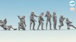 8 Figure Stormtrooper Printable Set-02 3D model
