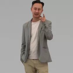 A Middle-aged Man Talking To Somebody In Half Body Portrait  3D model
