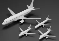 Airbus  A318 A319 A320 A321 Pack 3D model
