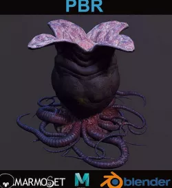 Alien egg Low-poly 3D model