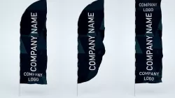 Animated Banner Flags 3D model
