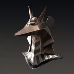 Anubis Helmet 3D model