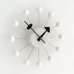 Ball Wall Clock white 3D model
